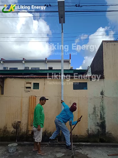 تروق GSL الصناعية عالية الطاقة w-w الكل في واحد مزايا إضاءة الشارع بالطاقة الشمسية